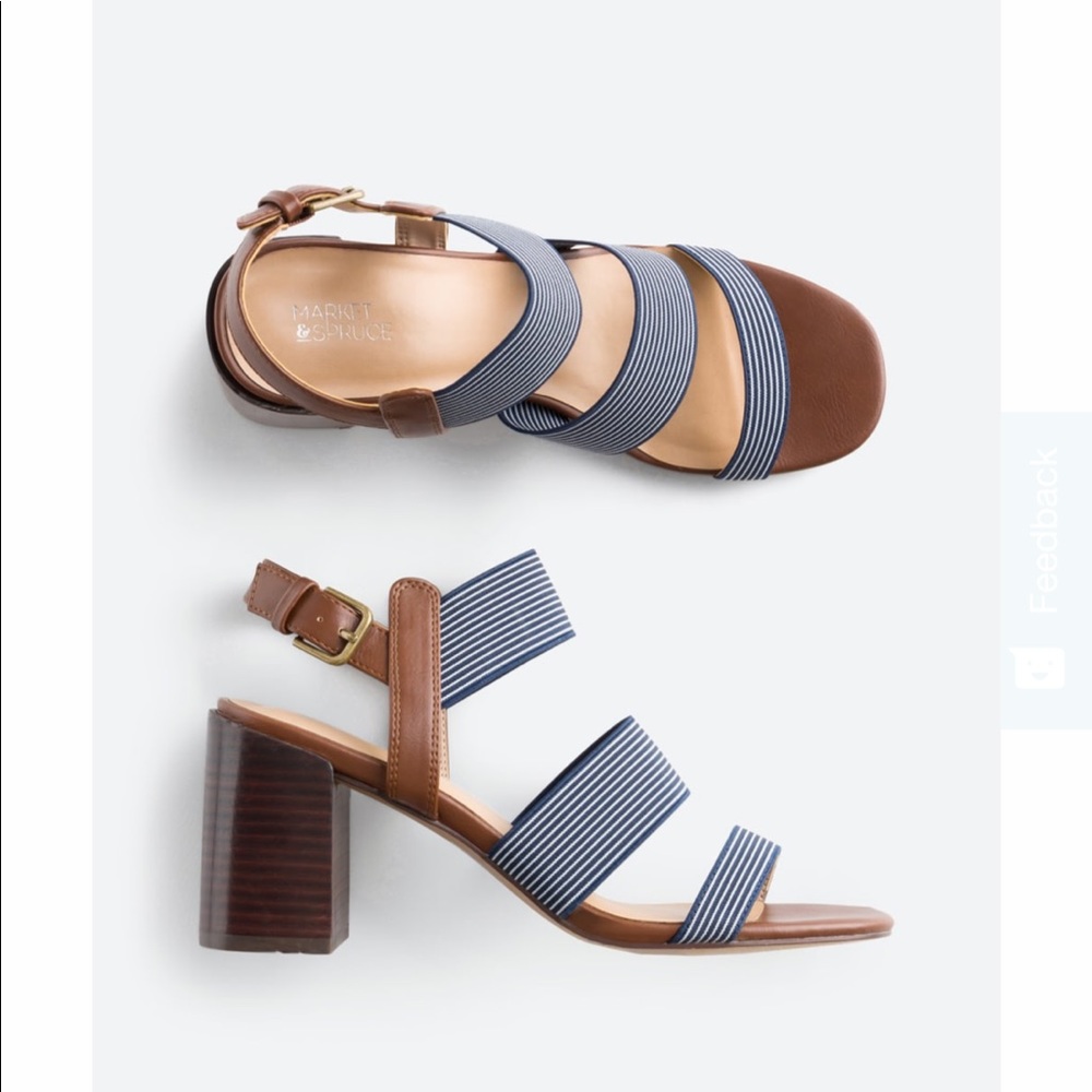 Nicole Elastic Strap Heel